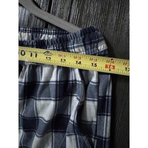 Women's Plaid Flannel Drawstring Navy Blue Gray Soft Cozy cabin Pajama Pants M - Picture 8 of 9